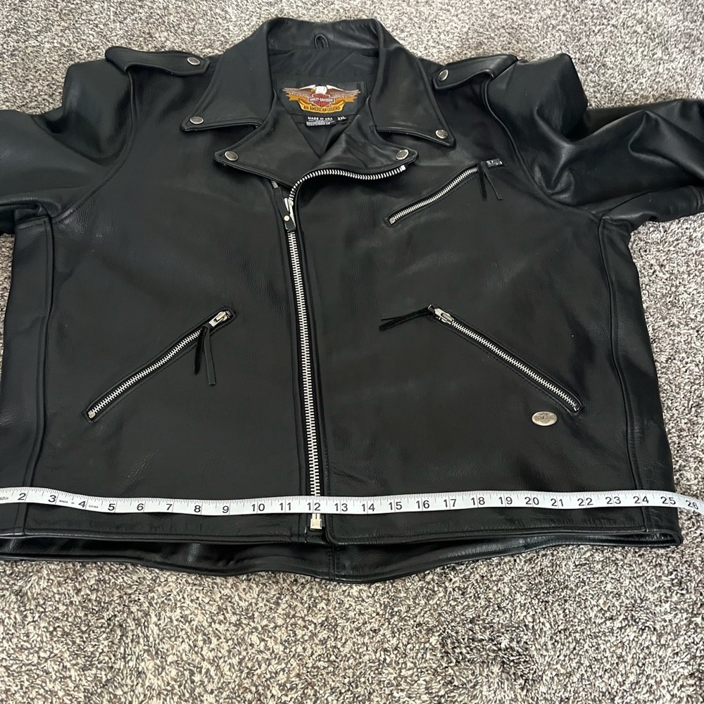 Harley Davidson Basic Skins Leather Jacket Vintag… - image 5